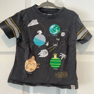 GAP x Star Wars 2T Gray "Galactic Tour 1977" Graphic Print Short Sleeve T-Shirt